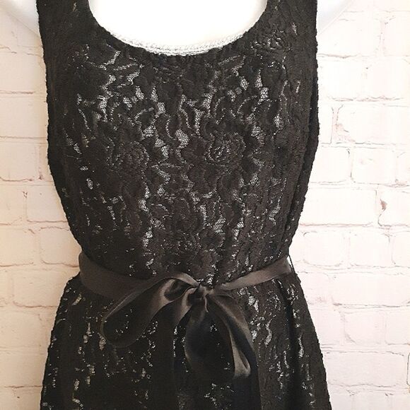 New Plenty by Tracy Reese for Anthropologie Blk/Silver Lace Dress sz 8 ret.$248 - Picture 4 of 8